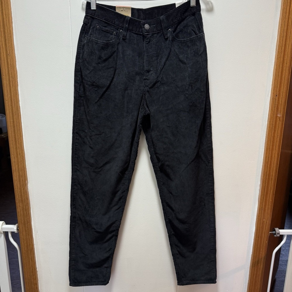 Levi's Corduroy Jeans Womens Size 29x30 Black‎ High Waisted Mom NEW WITH TAGS